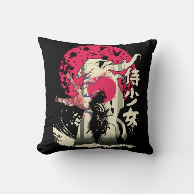 Dead Japanese Samurai Warrior Japan  Swordsman Cushion (Front)