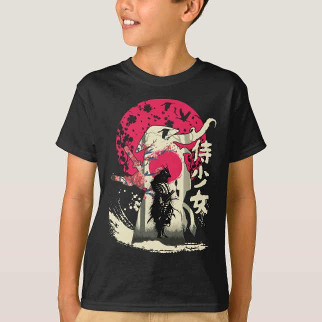 Dead Japanese Samurai Warrior Japan  Swordsman T-Shirt (Front)