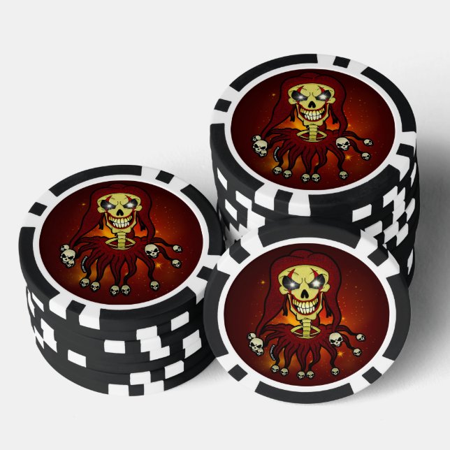 Dead Joker Screwball Graphics Poker Chips (Stack)