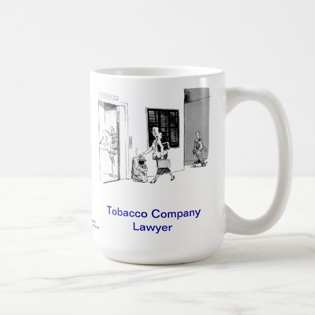 Dead Lawyer™ Tobacco Company Lawyer Coffee Mug (Right)