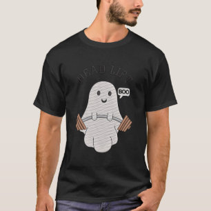 Dead Lift Embroidery Ghost Halloween Cute Boo Gym T-Shirt