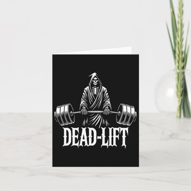 Dead-lift - Grim Reaper Halloween Gym Workout Body Card (Front)