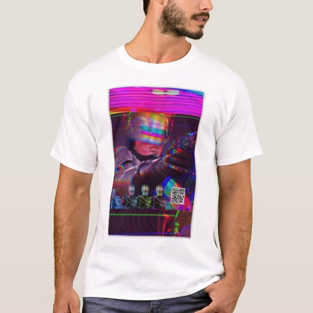 Dead Mall Cop Retrowave shirt (Front)