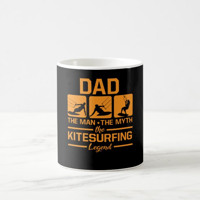 Dead Man Myth Kitesurfing Legend Kiteboarding Coffee Mug (Center)