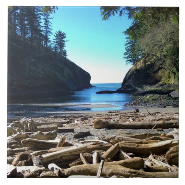 Dead Man's Cove, Cape Disappointment, WA Tile (Front)
