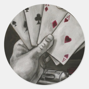 Dead Man's Hand Classic Round Sticker