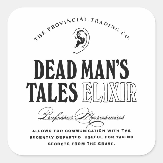 Dead Man's Tales Elixir Square Sticker (Front)
