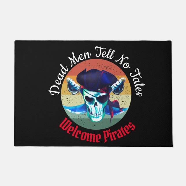 Dead Men Pirate Party Welcome Doormat (Front)
