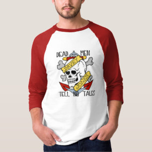 DEAD MEN TELL NO TALES... PIRATE TATTOO DAVEY JONE T-Shirt