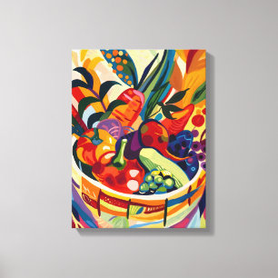 Dead Nature: Fruit in Favist Style. Canvas Print