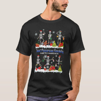 Dead Pancreas Diabetes Awareness Dancing Skeleton T-Shirt