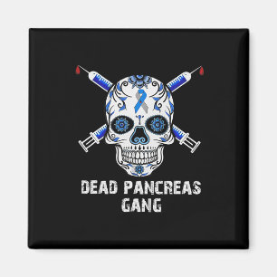Dead Pancreas Gang Skull Diabetes Awareness Magnet