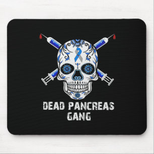 Dead Pancreas Gang Skull Diabetes Awareness Mouse Mat