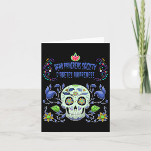 Dead Pancreas Society Blue Sugar Diabetes Awarenes Card