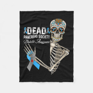 Dead Pancreas Society Diabetes Awareness Day Sugar Fleece Blanket