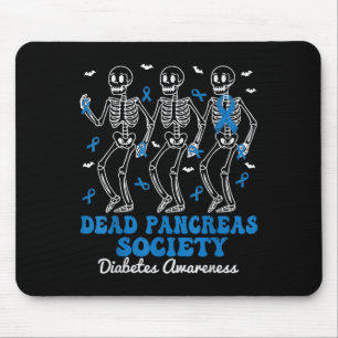 Dead Pancreas Society Diabetes Awareness Skeleton Mouse Mat