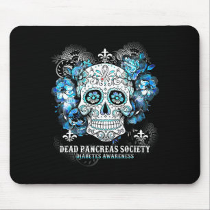 Dead Pancreas Society Diabetes Awareness Skull Flo Mouse Mat