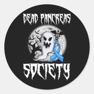 Dead Pancreas Society Diabetes Halloween Diabetic  Classic Round Sticker