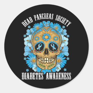 Dead Pancreas Society Fun Diabetes Awareness Sugar Classic Round Sticker