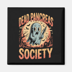 Dead Pancreas Society Funny Ghost Syringe Diabetes Magnet