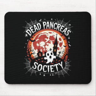 Dead Pancreas Society Ghost Halloween Disease Awar Mouse Mat