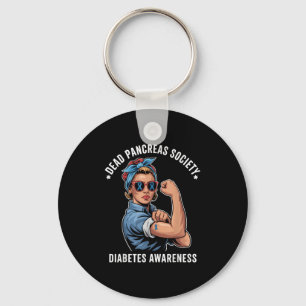 Dead Pancreas Society Shirt Funny Diabetes Awarene Key Ring
