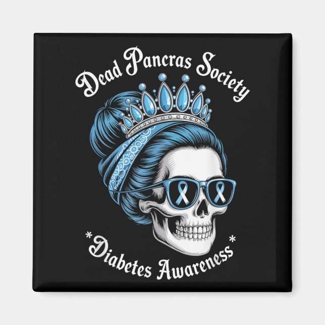 Dead Pancreas Society Shirt Funny Diabetes Awarene Magnet (Front)