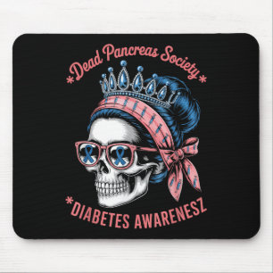 Dead Pancreas Society Shirt Funny Diabetes Awarene Mouse Mat