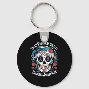 Dead Pancreas Society Shirt Sugar Skull Diabetes A Key Ring