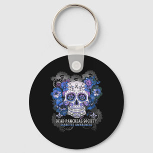 Dead Pancreas Society Sugar Skull diabetes awarene Key Ring