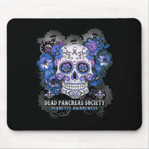 Dead Pancreas Society Sugar Skull diabetes awarene Mouse Mat