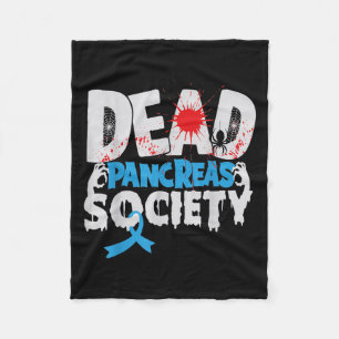 Dead Pancreas Society T1d Diabetes Awareness Funny Fleece Blanket