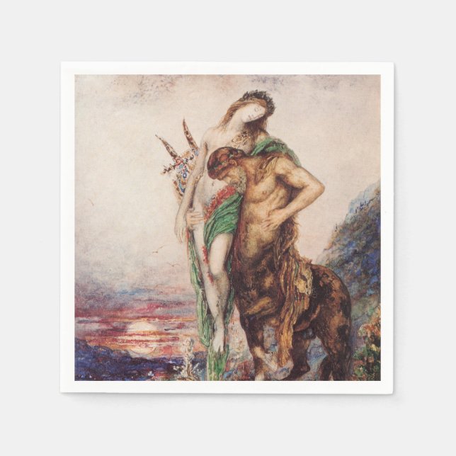 Dead Poet Being Carried by a Centaur (Sunset) Napkin (Front)