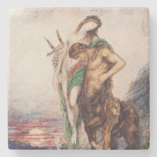 Dead Poet Being Carried by a Centaur (Sunset) Stone Coaster