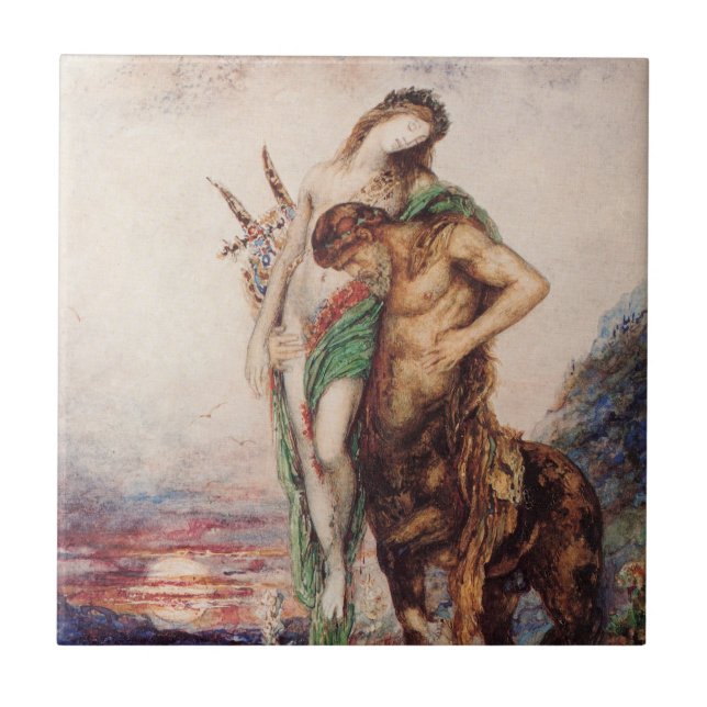 Dead Poet Being Carried by a Centaur (Sunset) Tile (Front)