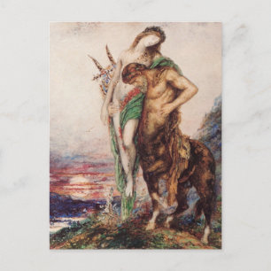 Dead poet borne by a centaur postcard