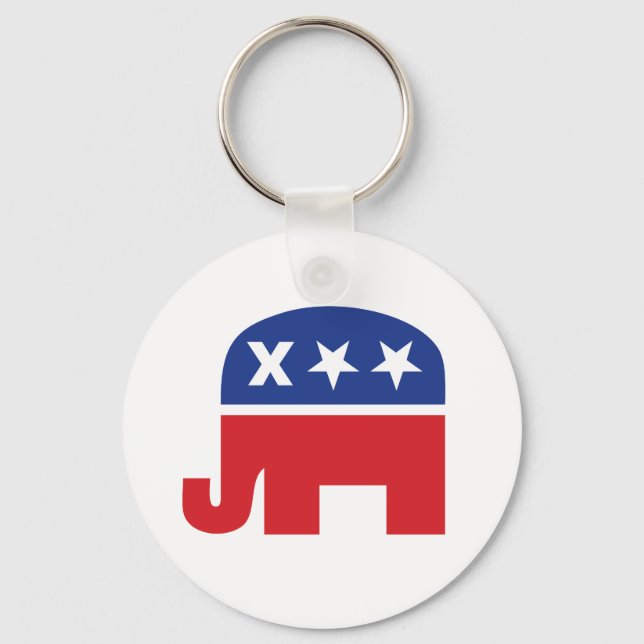 Dead Republican Elephant Key Ring (Front)