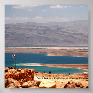 Dead Sea and Jordan from Masada, ... Poster