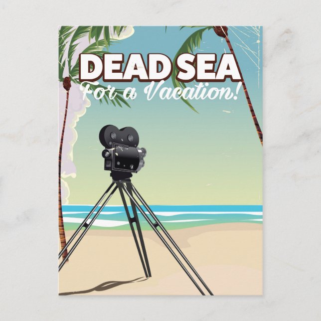 Dead Sea For a Vacation! Travel poster Postcard (Front)