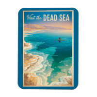 Dead Sea Illustration Travel Art Vintage