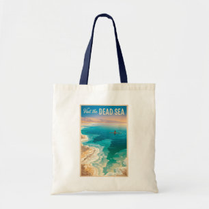 Dead Sea Illustration Travel Art Vintage Tote Bag