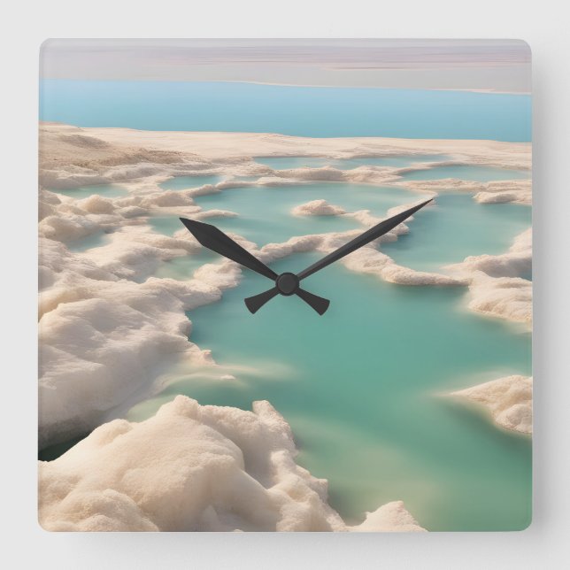 Dead sea in Israel Square Wall Clock (Front)