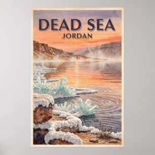 Dead Sea Jordan Travel Poster