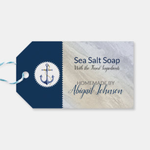 Dead Sea Salt Clay Handmade Beach Nautical Soap Gift Tags