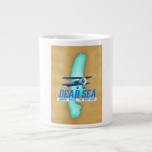 Dead Sea Travel Poster Large Coffee Mug