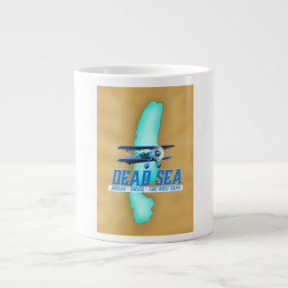 Dead Sea Travel Poster Large Coffee Mug