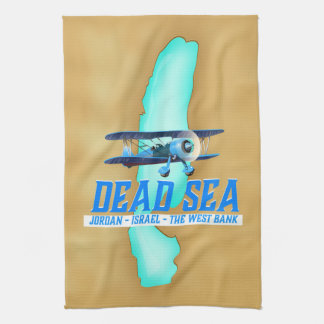 Dead Sea Travel Poster Tea Towel
