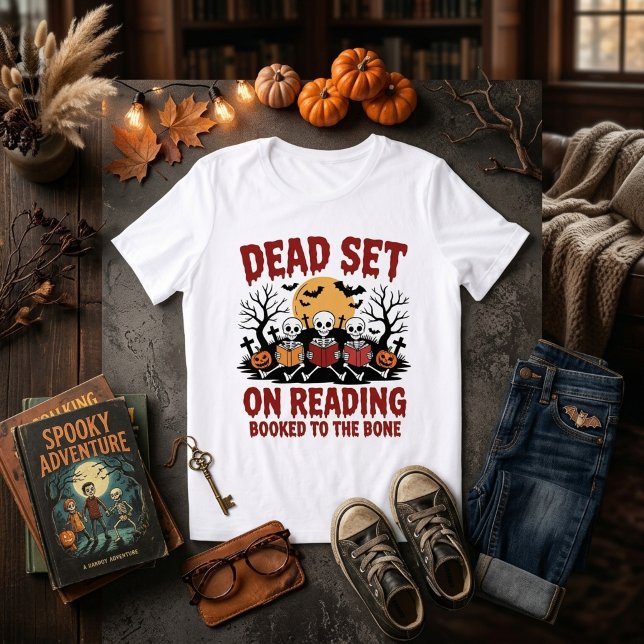 Dead Set On Reading Halloween Tri-Blend Shirt (Creator Uploaded)