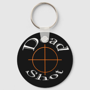 Dead Shot black keychain
