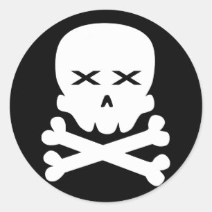 Dead Skull Classic Round Sticker